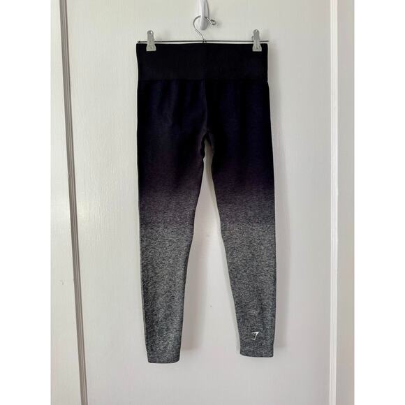 Gymshark Women's Black Gray Ombre Seamless Workout Yoga Pant Size XS - Picture 2 of 8